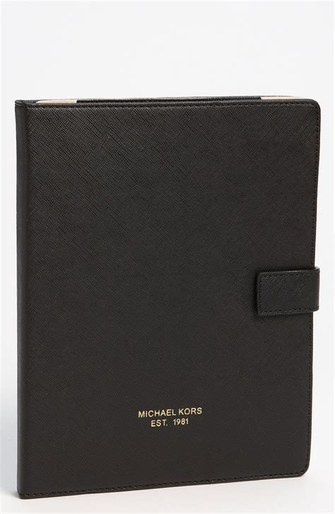 michael kors black saffiano ipad case|MK Michael Kors Pearl BLACK Saffiano Leather Sleeve Case for .